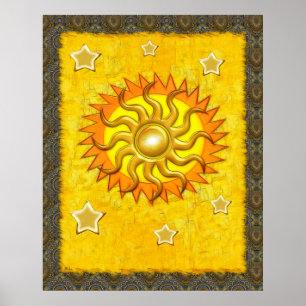 Celestial Whimsey Sun Poster