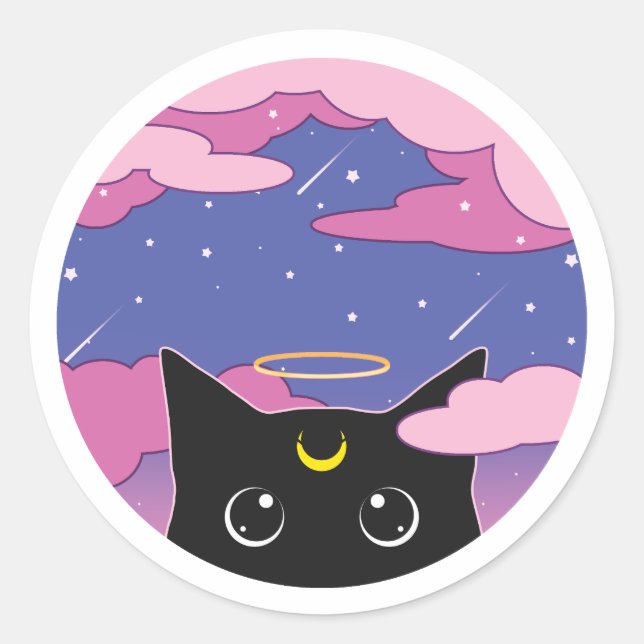 celestial whiskers Sticker (Front)