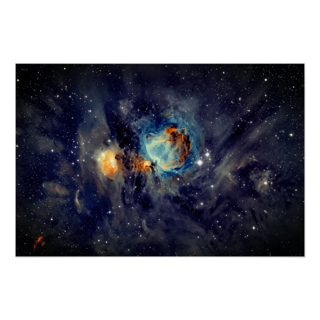 Celestial Whispers: Captivating Orion Nebula Art Poster (Front)