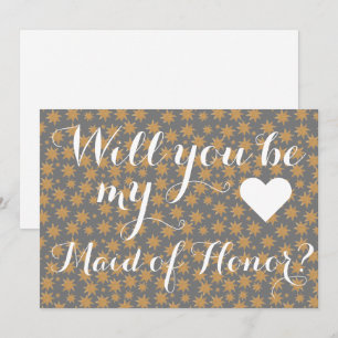 Celestial Will You Be My Maid of Honour Proposal  Invitation