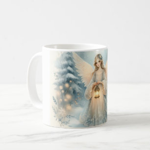 Celestial Winter Angel Lantern of Grace Coffee Mug