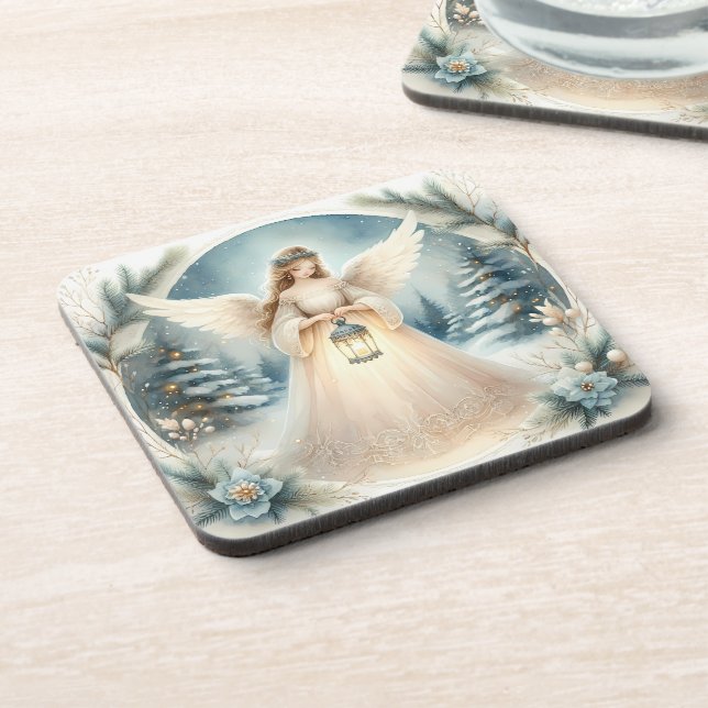 Celestial Winter Angel Lantern of Hope Coaster (Left Side)