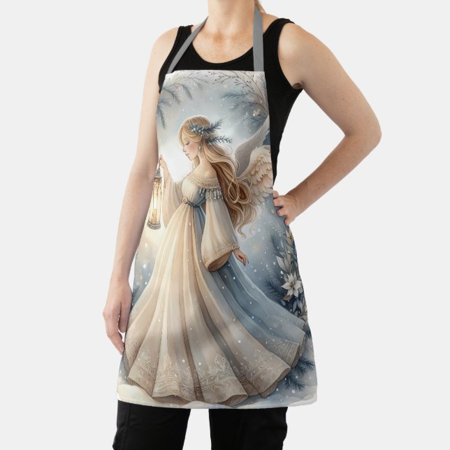 Celestial Winter Angel Lantern of Peace Apron (Insitu)