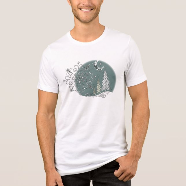 Celestial Winter Forest Tri-Blend Shirt (Front)