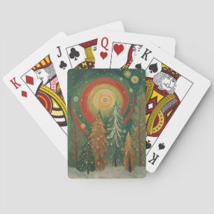Celestial Winter Grove Playing Cards