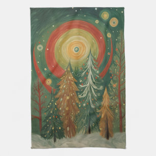 Celestial Winter Grove Tea Towel