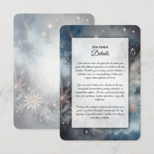Celestial Winter Midnight Sparkle Wedding Enclosure Card