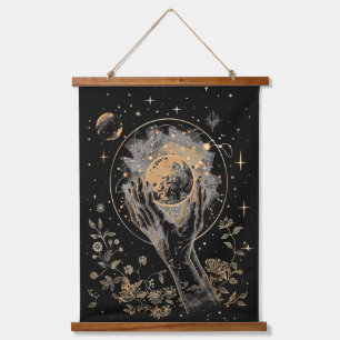 Celestial Witch's Garden Hanging Tapestry