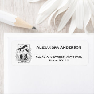 Celestial Witchy Skeleton Tarot Return Address