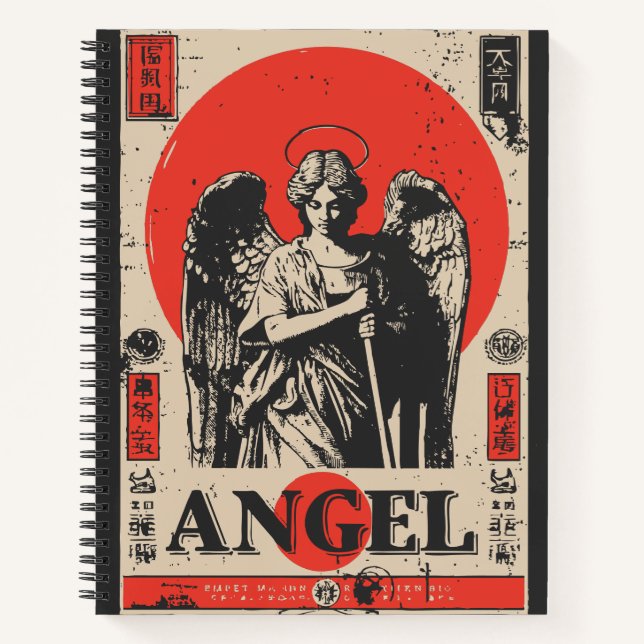 Celestial Witness – Radiant Angel Notebook (Front)