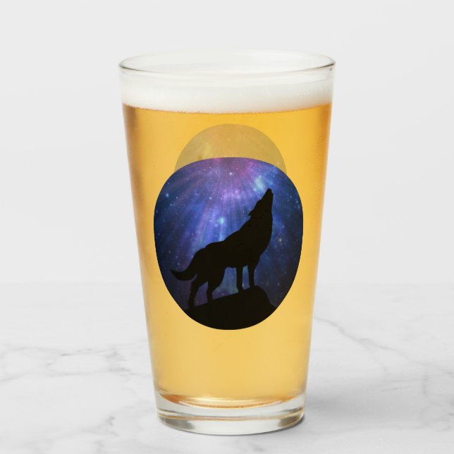Celestial Wolf Glass (Front Filled)