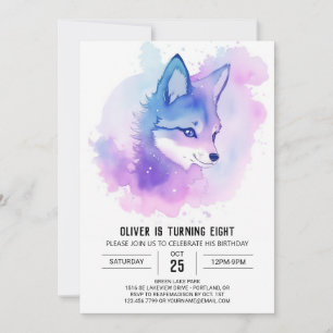 Celestial Wolf's Birthday Invitation