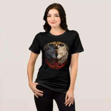 Celestial Wolves – Gold & Fire Spirit Design