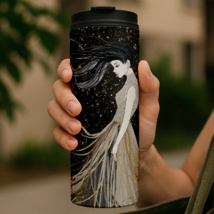 Celestial Woman Art Cosmic Muse Dreamy  Thermal Tumbler