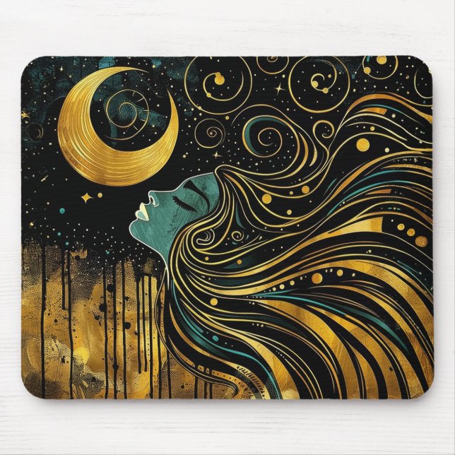 Celestial Woman Art Nouveau #2 Mouse Mat (Front)