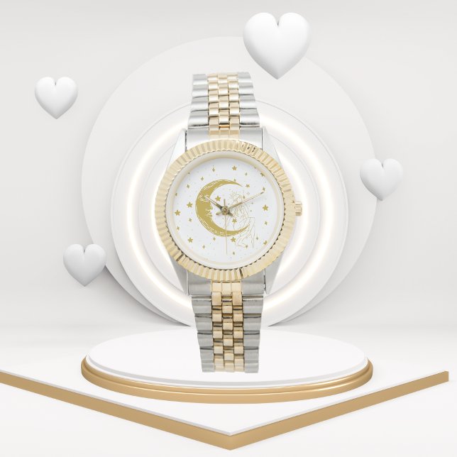 Celestial woman,moon stars,boho,elegant astronomy watch (Creator Uploaded)