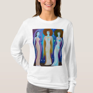 Celestial Women Abstract Artwork T-Shirt