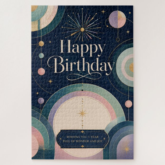 Celestial Wonder Birthday Greeting Jigsaw Puzzle (Vertical)