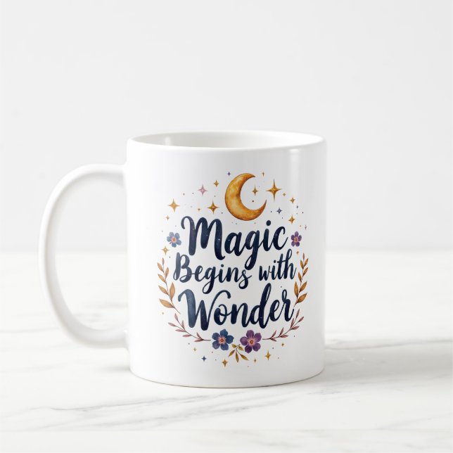 Celestial Wonder Coffee Art Mug (Left)