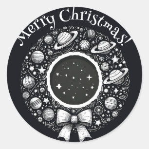 Celestial Wreath with Stars Sticker