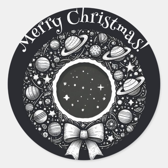 Celestial Wreath with Stars Sticker (Front)