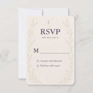Celestial Written in the Stars RSVP Card