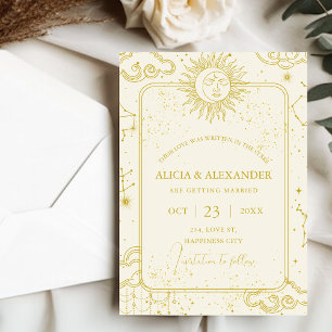 Celestial Written in the Stars Save the Date  Invitation