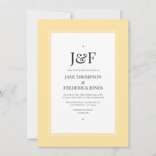 Celestial Yellow Wedding Invitation