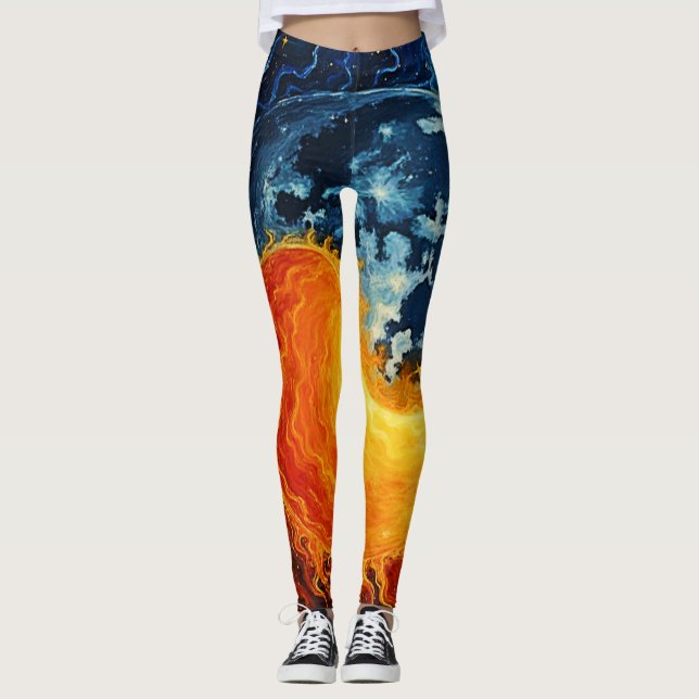 Celestial Yin Yang Art Leggings (Front)