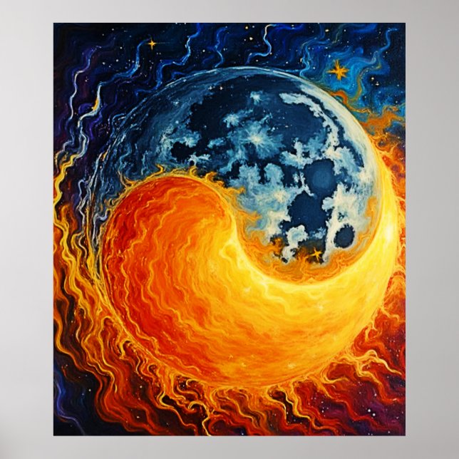 Celestial Yin Yang Art Poster (Front)