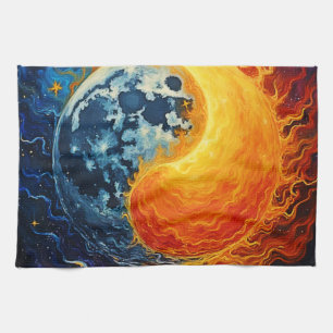 Celestial Yin Yang Art Tea Towel
