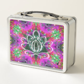 Celestial Zen Lotus Metal Lunch Box