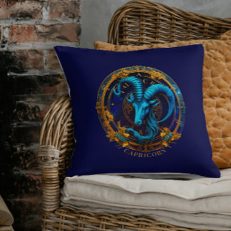 Celestial Zodiac Sea Goat Symbol Fantasy Capricorn Cushion