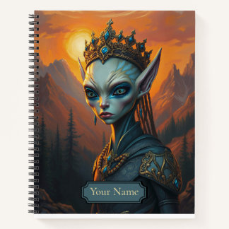 Celestialara Alien Elven Queen - Dark Fantasy Notebook