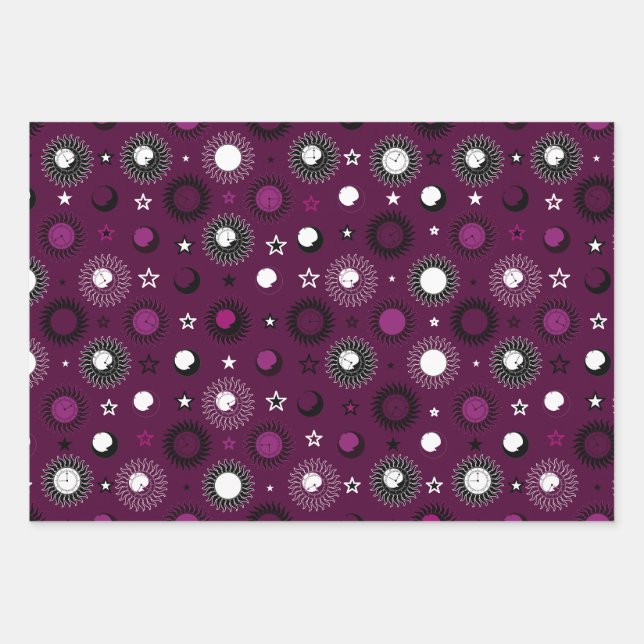 Celestrial Clockwork Wrapping Paper (Front)