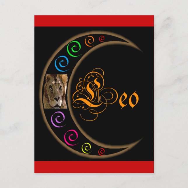 Celestrial Moon Leo Postcard (Front)