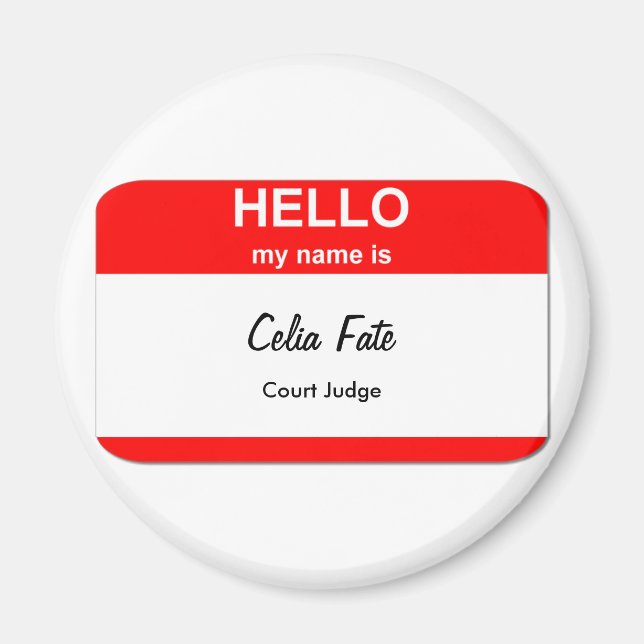 Celia Fate, Court Judge Magnet (Front)