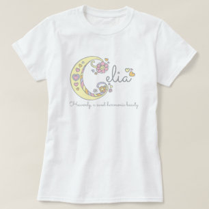 Celia girls name decorative custom meaning T-Shirt