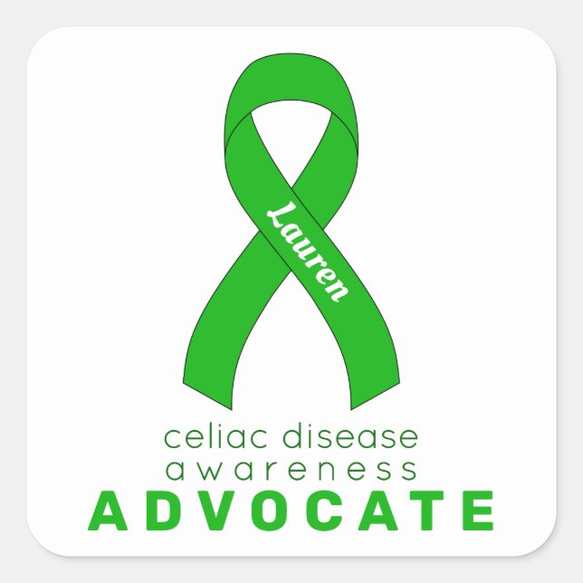 Celiac Disease Advocate White Square Sticker (Front)