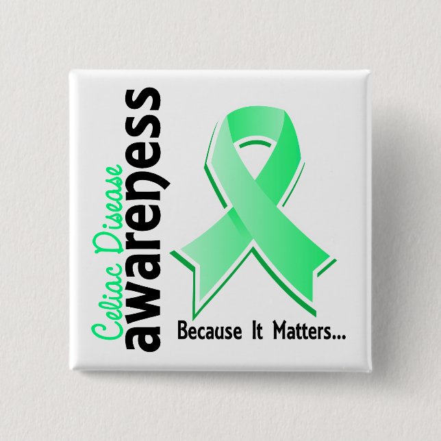 Celiac Disease Awareness 5 15 Cm Square Badge (Front)