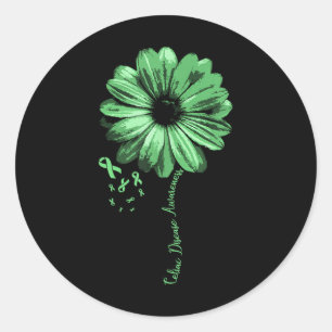 Celiac Disease Awareness Cluten Warrior Pretty Gif Classic Round Sticker