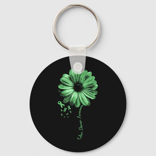 Celiac Disease Awareness Cluten Warrior Pretty Gif Key Ring (Front)