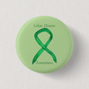 Celiac Disease Awareness Custom Ribbon Art Pin