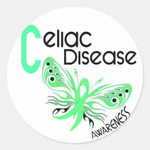 Celiac Disease BUTTERFLY 3.1 Classic Round Sticker