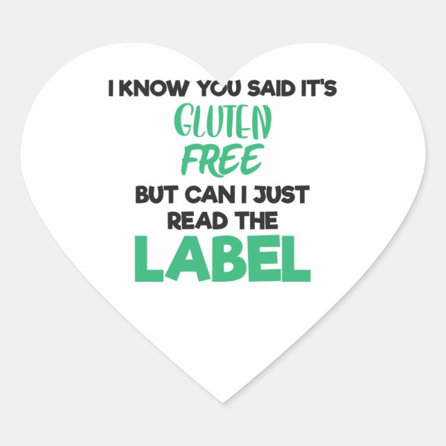 Celiac Disease Gluten Free Read The Label Gluten I (Front)