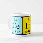 Celin periodic table name mug (Front Left)