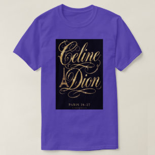 Celine Dion Paris 26-27 - Luxury Gold Glitter T-Shirt