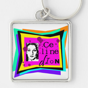 Celine Dion - pop art Key Ring