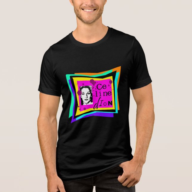 Celine Dion - pop art Tri-Blend Shirt (Front)
