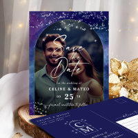 Celine • Elegant Starry Sky Photo Save the Date